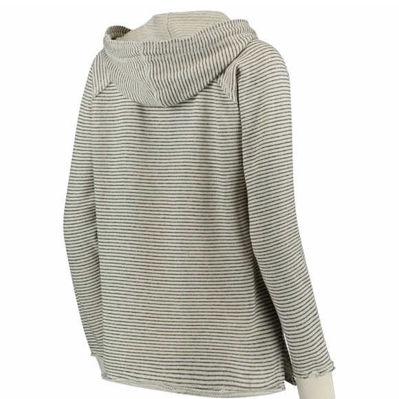 NWT Notre Dame Fighting Irish Blue 84 Cream Striped French Terry Hoodie Women S - Picture 4 of 8